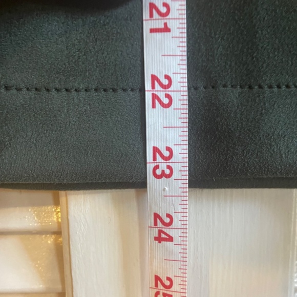 LOFT Faux Suede Button Tab Skirt - Picture 4 of 4